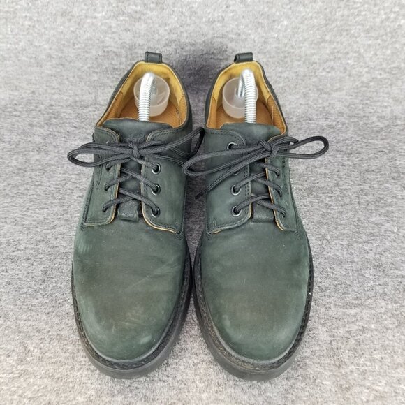 ✅Mens 8.5M VTG Timberland Black Leather Work Oxford Shoes Chunky Sole Y2K - Picture 6 of 10